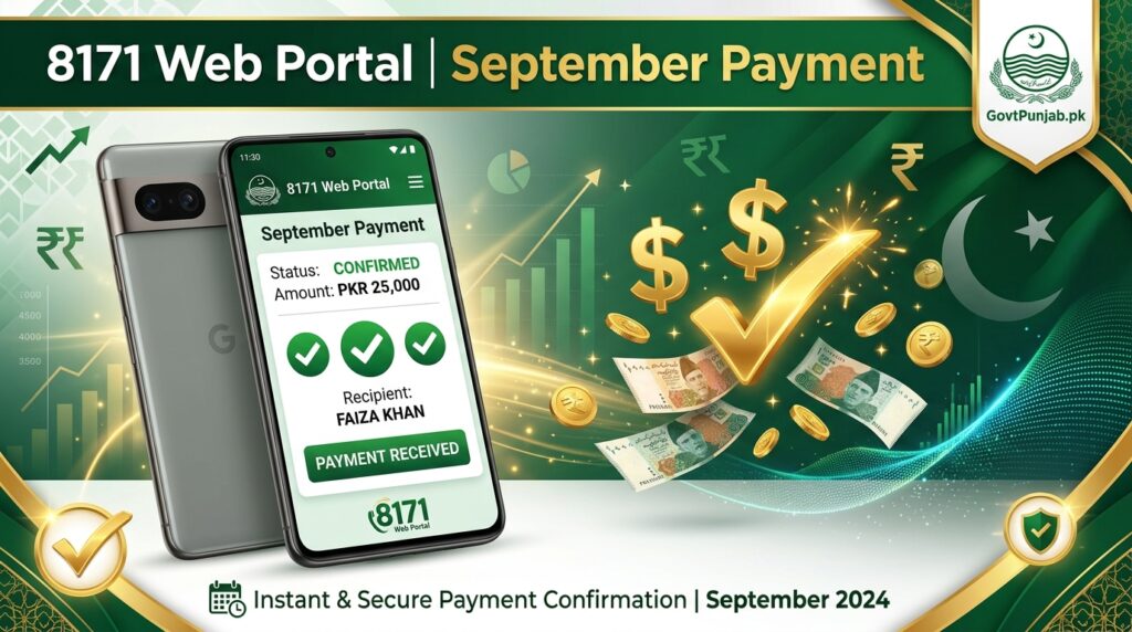 8171 Web Portal September Payment 2026 Check CNIC Status Online & Balance Update