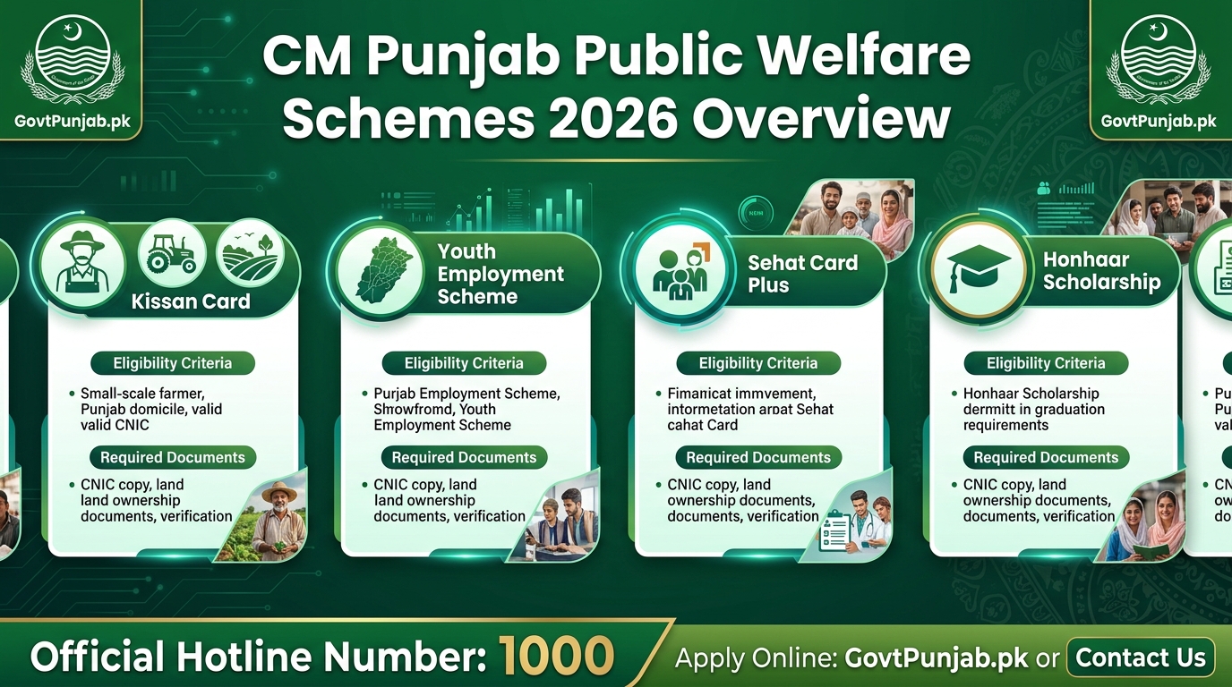 CM Punjab Public Welfare Schemes 2026 Overview